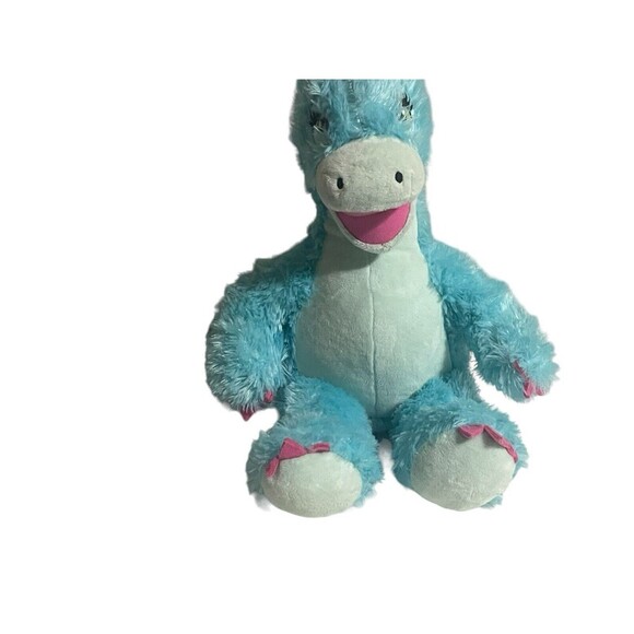 BABW / Build a Bear Workshop Dinosaur TURQUOISE STEGOSAURUS 18” Plush Toy - Picture 10 of 13